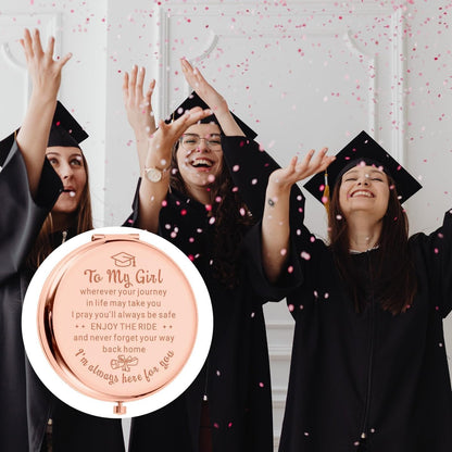 2026 Graduation Gifts for Women - Class of 2026 Compact Mirror - Rose Gold Senior Year Gift for Her Avelisse