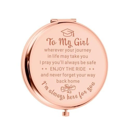 2026 Graduation Gifts for Women - Class of 2026 Compact Mirror - Rose Gold Senior Year Gift for Her Avelisse