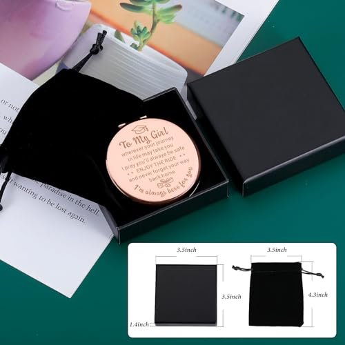 2026 Graduation Gifts for Women - Class of 2026 Compact Mirror - Rose Gold Senior Year Gift for Her Avelisse