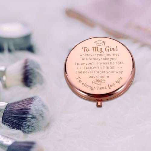 2026 Graduation Gifts for Women - Class of 2026 Compact Mirror - Rose Gold Senior Year Gift for Her Avelisse