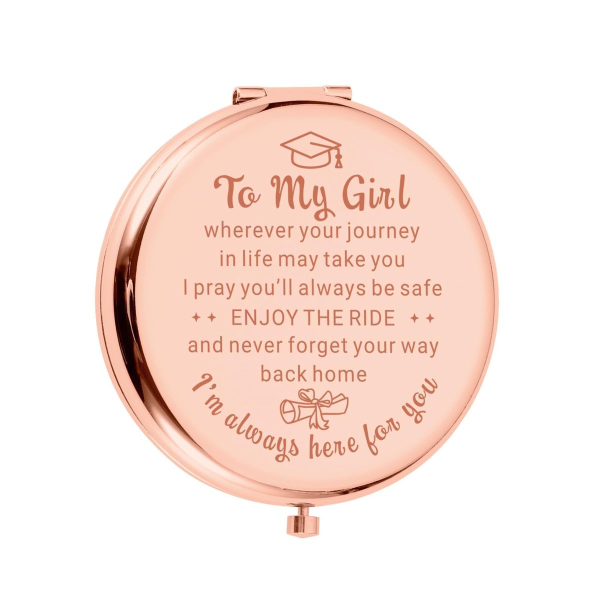 2026 Graduation Gifts for Women - Class of 2026 Compact Mirror - Rose Gold Senior Year Gift for Her Avelisse