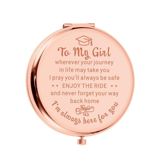 2026 Graduation Gifts for Women - Class of 2026 Compact Mirror - Rose Gold Senior Year Gift for Her Avelisse
