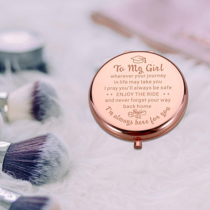2026 Graduation Gifts for Women - Class of 2026 Compact Mirror - Rose Gold Senior Year Gift for Her Avelisse