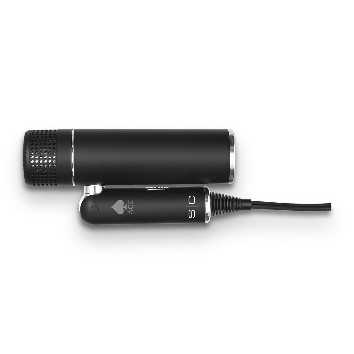 StyleCraft Ace Foldable Lightweight Hair Dryer with Powerful Motor, Diffuser & Concentrator Nozzle – Black Avelisse