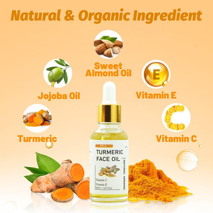 MR.A Turmeric Soap Bar & Oil Set: Natural Vitamin C Infused Face & Body Cleanser, Soothing & Hydrating Skincare for All Skin Types