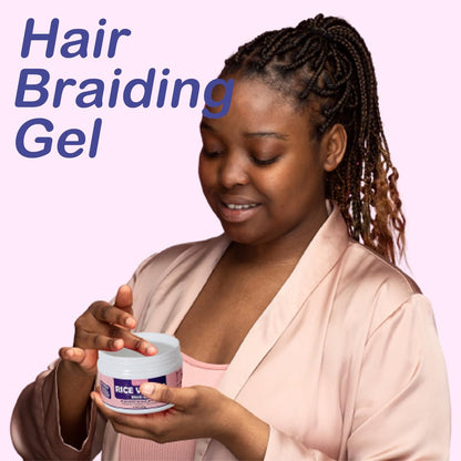 Luxfume Braiding Gel Extra Hold 8.1 oz – Extreme Hold for Braids, Twists, Locs & Edges with High Shine, No White Residue