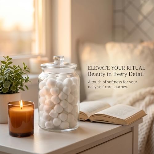 Sukh 250PCS Cotton Balls - Pure White Cotton Balls for Makeup Removal, Nail Polish Remover, Facial Care & Sensitive Skin - görsel 16
