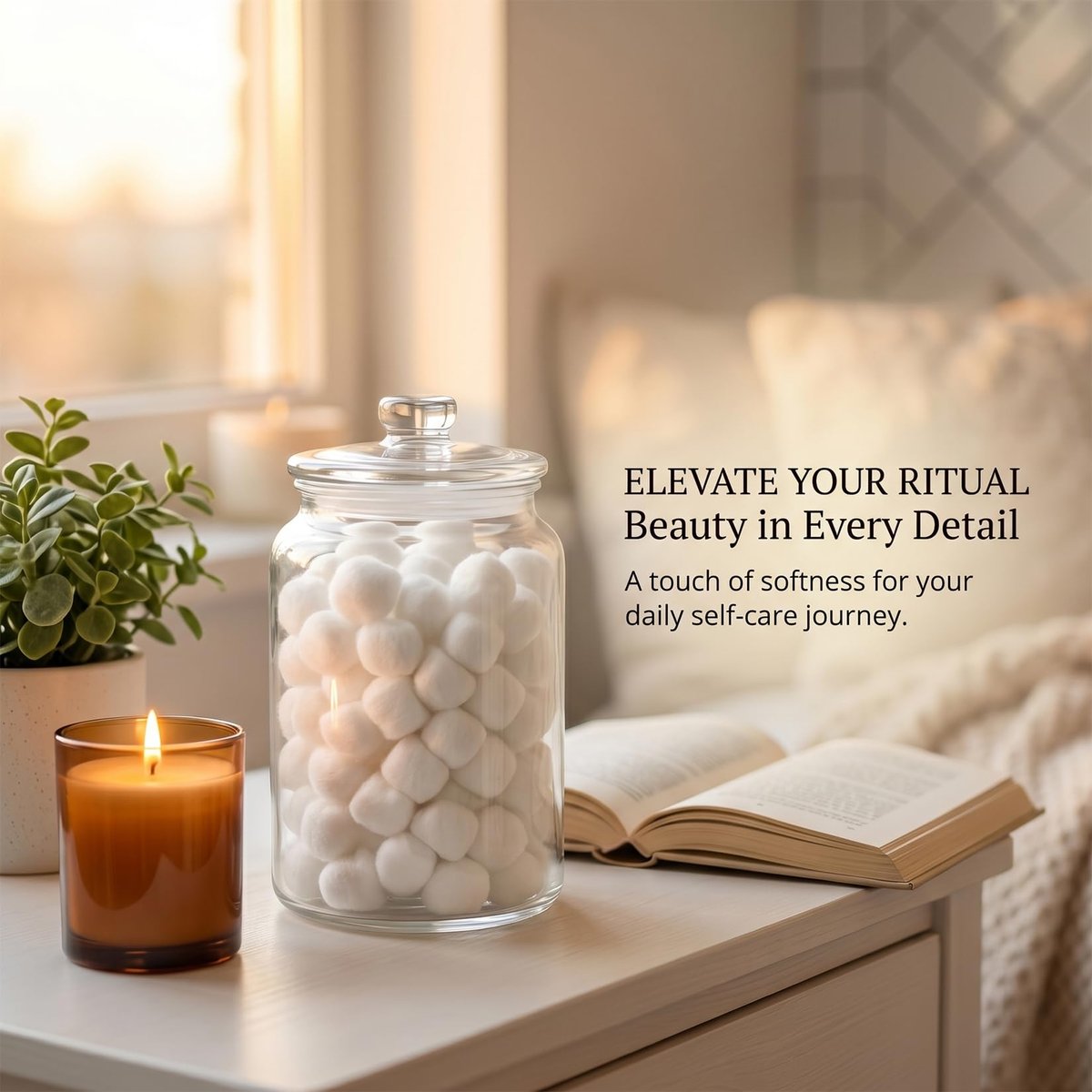 Sukh 250PCS Cotton Balls - Pure White Cotton Balls for Makeup Removal, Nail Polish Remover, Facial Care & Sensitive Skin - görsel 15
