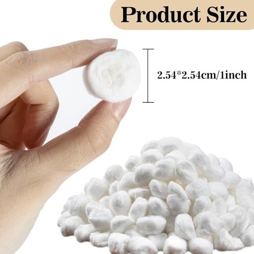 Sukh 250PCS Cotton Balls - Pure White Cotton Balls for Makeup Removal, Nail Polish Remover, Facial Care & Sensitive Skin - görsel 8