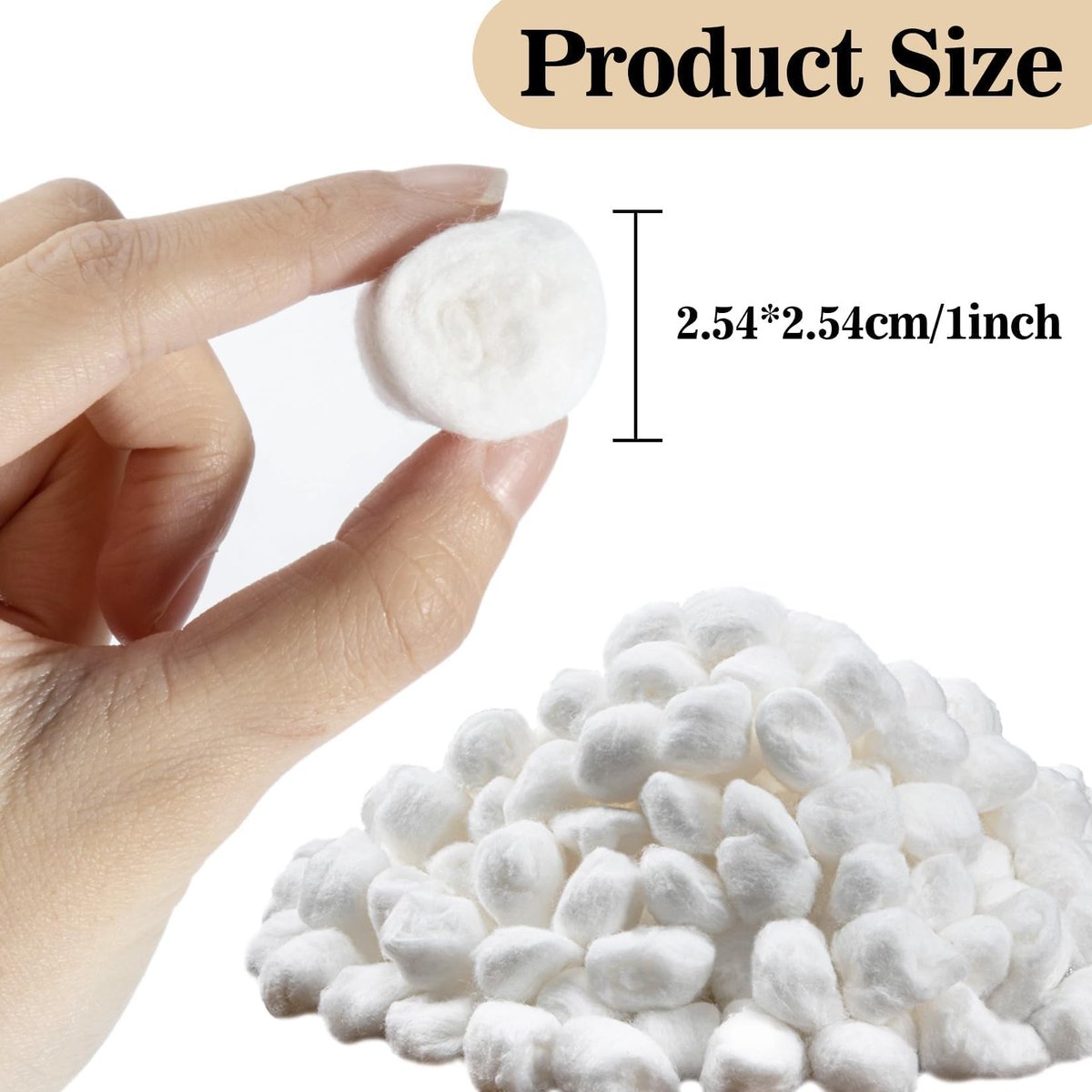 Sukh 250PCS Cotton Balls - Pure White Cotton Balls for Makeup Removal, Nail Polish Remover, Facial Care & Sensitive Skin - görsel 7