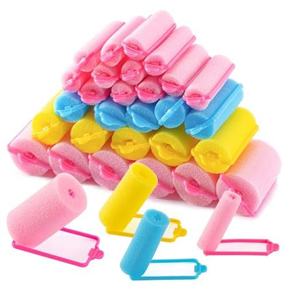 MAQIHAN 36PCS Foam Hair Rollers - Heatless Sponge Rollers for Short & Long Hair, Overnight Curlers for Soft Bouncy Curls, Jumbo Large Foam Rollers for Sleeping