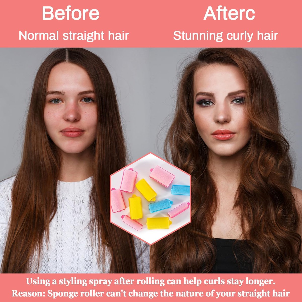 MAQIHAN 36PCS Foam Hair Rollers - Heatless Sponge Rollers for Short & Long Hair, Overnight Curlers for Soft Bouncy Curls, Jumbo Large Foam Rollers for Sleeping - görsel 9