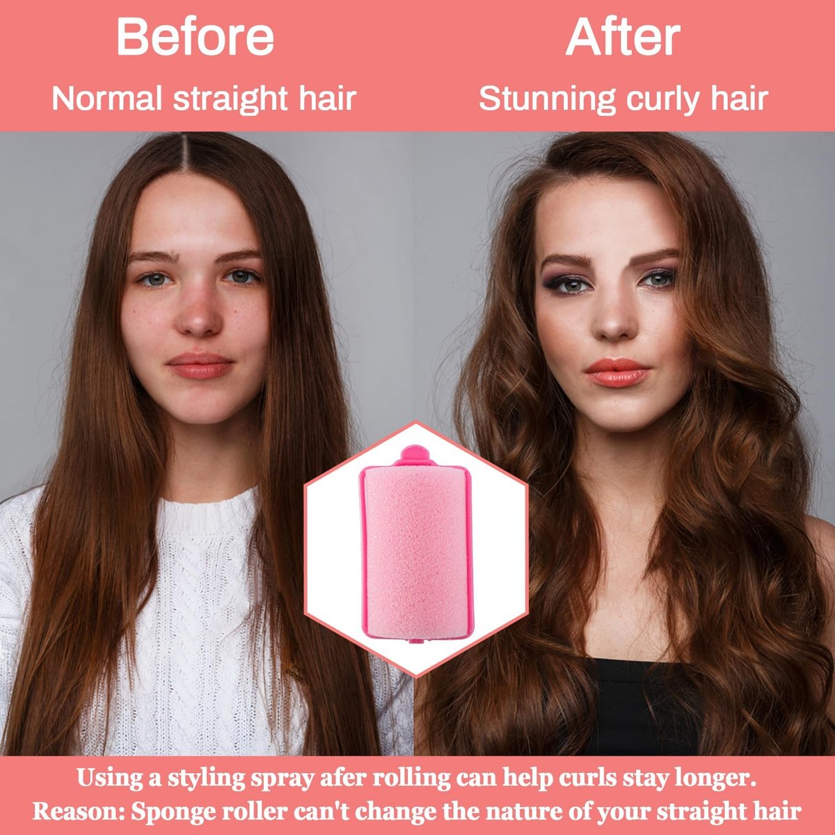 MAQIHAN 24PCS Foam Hair Rollers - 1.89 Inch Large Sponge Rollers for Heatless Curls - Soft Sleeping Curlers for Short & Long Hair - görsel 10