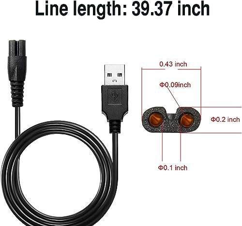 MAWAER Universal Head Shaver Power Charger Cord – Compatible with Skull Shaver FreedomShaver and More Avelisse