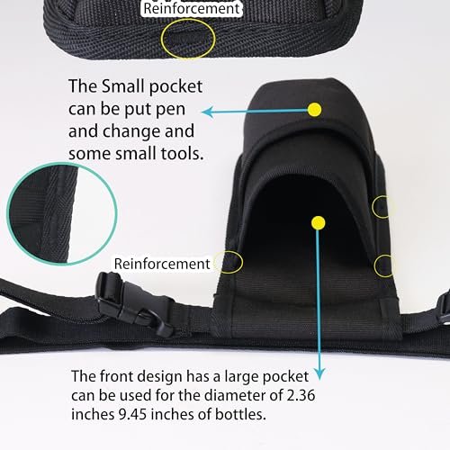 Tuhaoge Massage Oil Holster – Hands-Free Bottle Carrier for Therapists (Black, 1 Bottle) Avelisse