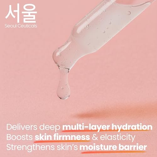 SeoulCeuticals Korean Hyaluronic Acid Serum for Face - Dual Molecular Weight HA with Centella & Propolis - 1 oz Avelisse