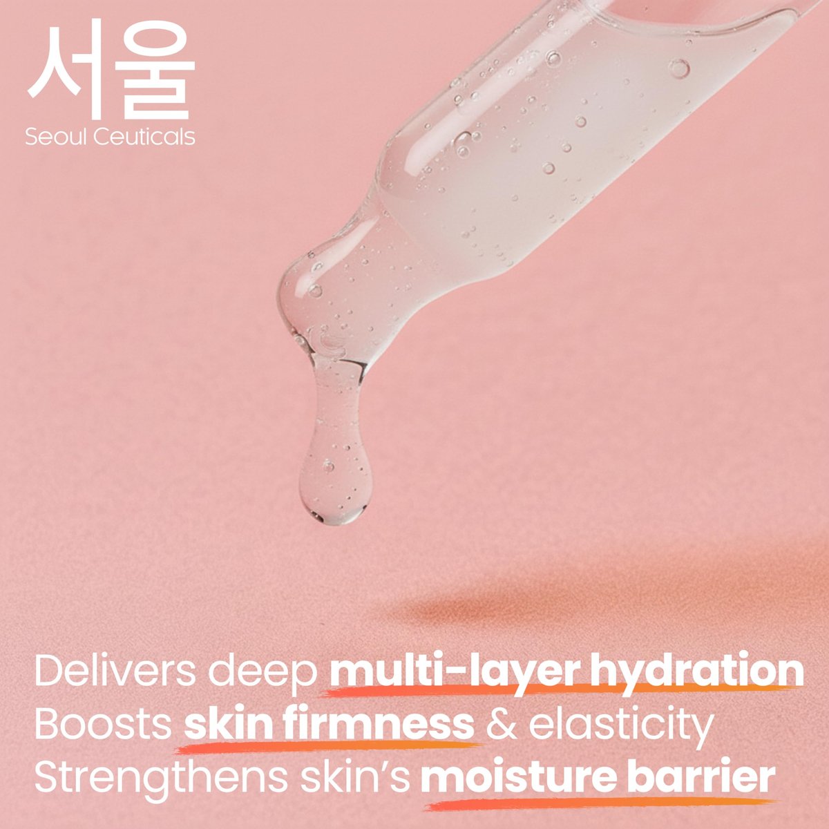 SeoulCeuticals Korean Hyaluronic Acid Serum for Face - Dual Molecular Weight HA with Centella & Propolis - 1 oz Avelisse