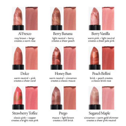 LAURA GELLER NEW YORK Italian Marble Sheer Lipstick - Al Fresco - Hydrating & Lightweight - Vitamin E & Castor Seed Oil - Cream Finish Avelisse