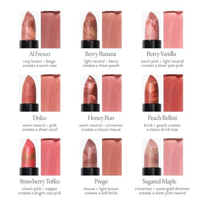 LAURA GELLER NEW YORK Italian Marble Sheer Lipstick - Al Fresco - Hydrating & Lightweight - Vitamin E & Castor Seed Oil - Cream Finish Avelisse