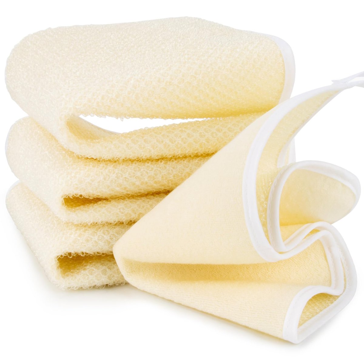 MAQIHAN Exfoliating Cloth - 4 Pack Nylon Exfoliating Washcloths for Body and Face, 8x10 Inches Durable Weave Bath Scrubber for Women and Men - görsel 1