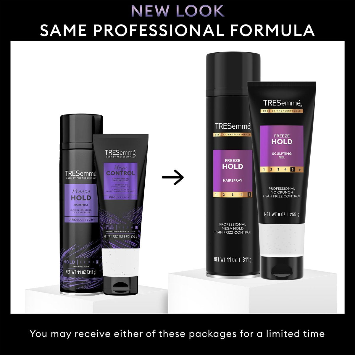 TRESemmé Freeze Hold Hairspray & Sculpting Hair Gel Duo – Alcohol-Free, Anti-Humidity, 24H Frizz Control Avelisse