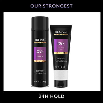 TRESemmé Freeze Hold Hairspray & Sculpting Hair Gel Duo – Alcohol-Free, Anti-Humidity, 24H Frizz Control Avelisse
