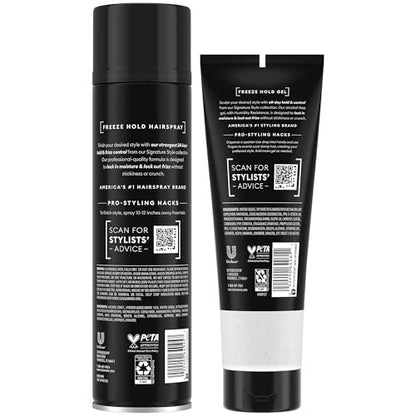 TRESemmé Freeze Hold Hairspray & Sculpting Hair Gel Duo – Alcohol-Free, Anti-Humidity, 24H Frizz Control Avelisse