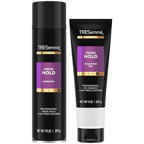 TRESemmé Freeze Hold Hairspray & Sculpting Hair Gel Duo – Alcohol-Free, Anti-Humidity, 24H Frizz Control Avelisse