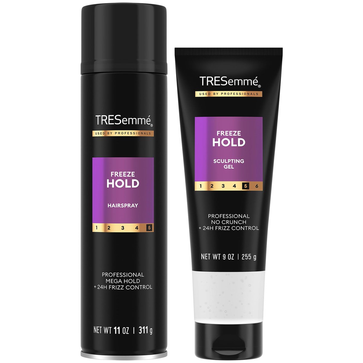 TRESemmé Freeze Hold Hairspray & Sculpting Hair Gel Duo – Alcohol-Free, Anti-Humidity, 24H Frizz Control Avelisse