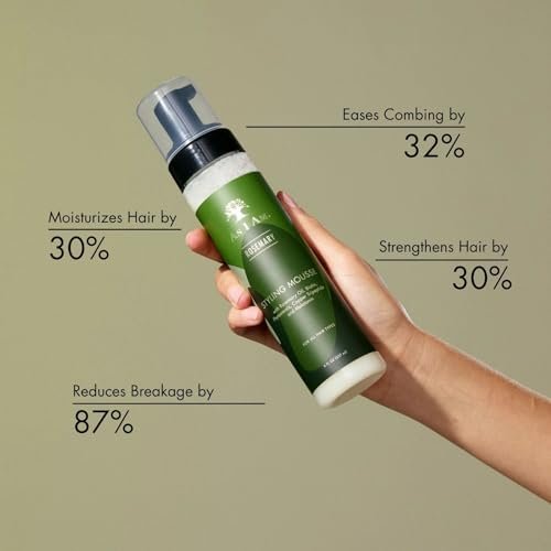 As I Am Rosemary Styling Mousse – 8 Fl Oz with Biotin & Saw Palmetto for Curly, Wavy, and Natural Hair - görsel 4