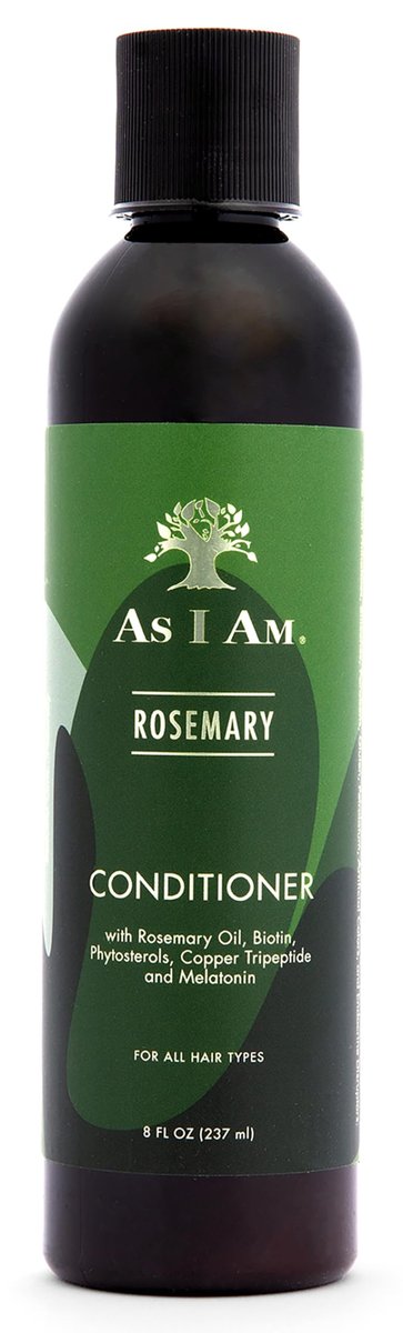 As I Am Rosemary Conditioner with Biotin & Saw Palmetto - 8 oz for Curly & Low Porosity Hair - görsel 1