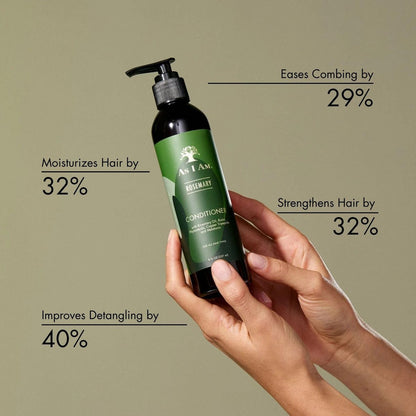As I Am Rosemary Conditioner with Biotin & Saw Palmetto - 8 oz for Curly & Low Porosity Hair