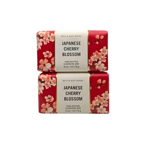 Bath & Body Works Japanese Cherry Blossom Cleansing Bar – Pack of 2, 5 oz Each Avelisse
