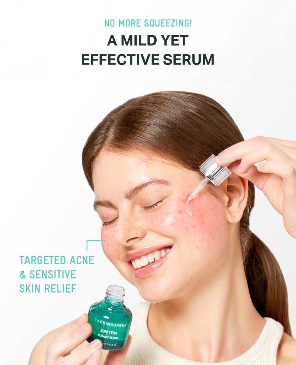 BRING GREEN ZINC TECA Serum with Niacinamide | Soothing Face Serum for Sensitive Skin, Pore Minimizing & Hydrating | Korean Skincare for Breakouts & Uneven Texture - görsel 4