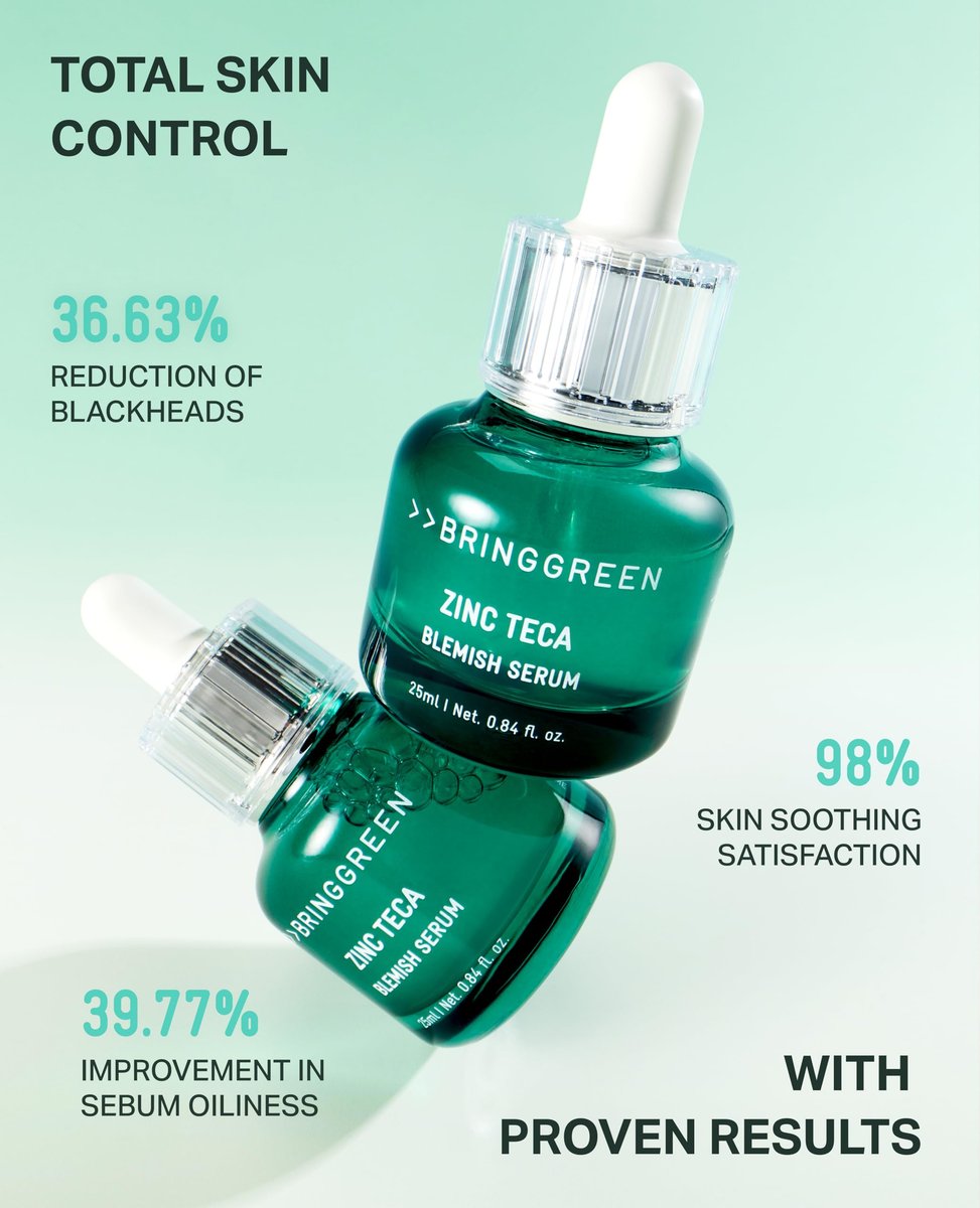 BRING GREEN ZINC TECA Serum with Niacinamide | Soothing Face Serum for Sensitive Skin, Pore Minimizing & Hydrating | Korean Skincare for Breakouts & Uneven Texture - görsel 12