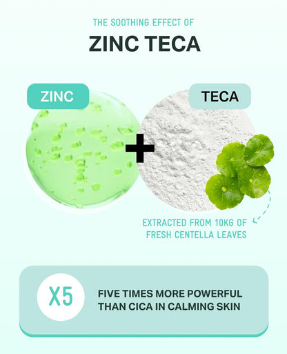 BRING GREEN ZINC TECA Serum with Niacinamide | Soothing Face Serum for Sensitive Skin, Pore Minimizing & Hydrating | Korean Skincare for Breakouts & Uneven Texture