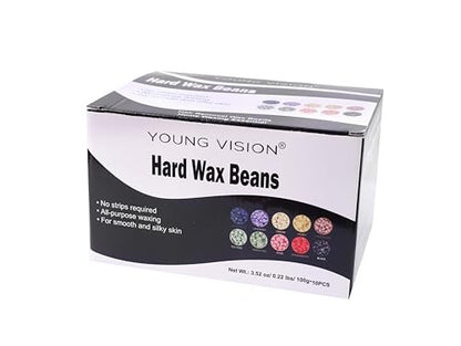 YOUNG VISION Hard Wax Beads for Hair Removal – 2.2 lbs (1000g) Refill Waxing Beads for Sensitive Skin – Soft & Painless Wax Beans for Face, Brazilian, Bikini, Body – 10 Packs, Multi Color Avelisse
