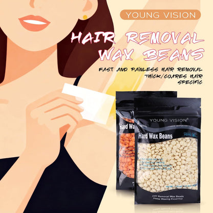 YOUNG VISION Hard Wax Beads for Hair Removal – 2.2 lbs (1000g) Refill Waxing Beads for Sensitive Skin – Soft & Painless Wax Beans for Face, Brazilian, Bikini, Body – 10 Packs, Multi Color Avelisse