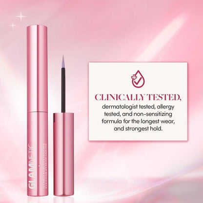 Glamnetic Hybrid Magnetic Eyeliner, Liquid Clear, for Eyelashes - Waterproof & Smudge Proof Liner | All-Day Hold for Magnetic Lashes, Quick-Drying, Paraben-Free 0.15 fl oz Avelisse