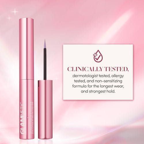 Glamnetic Hybrid Magnetic Eyeliner, Liquid Clear, for Eyelashes - Waterproof & Smudge Proof Liner | All-Day Hold for Magnetic Lashes, Quick-Drying, Paraben-Free 0.15 fl oz Avelisse