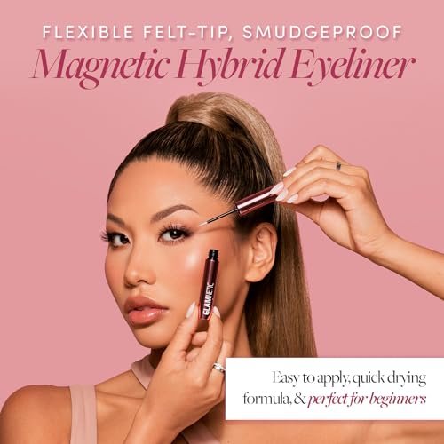 Glamnetic Hybrid Magnetic Eyeliner, Liquid Clear, for Eyelashes - Waterproof & Smudge Proof Liner | All-Day Hold for Magnetic Lashes, Quick-Drying, Paraben-Free 0.15 fl oz Avelisse