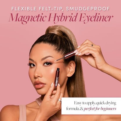 Glamnetic Hybrid Magnetic Eyeliner, Liquid Clear, for Eyelashes - Waterproof & Smudge Proof Liner | All-Day Hold for Magnetic Lashes, Quick-Drying, Paraben-Free 0.15 fl oz Avelisse