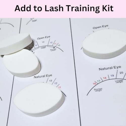 20 PCS Lash Sponges for Practice, Eye Shaped Practice Sponge, Lash Map Sponge, Eyelash Extension Beginners Supplies Kit, Cosmetic Makeup Sponge, Disposable, Eyelash tools (LEES A.M.) - görsel 12