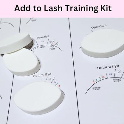 20 PCS Lash Sponges for Practice, Eye Shaped Practice Sponge, Lash Map Sponge, Eyelash Extension Beginners Supplies Kit, Cosmetic Makeup Sponge, Disposable, Eyelash tools (LEES A.M.)