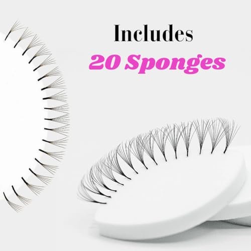 20 PCS Lash Sponges for Practice, Eye Shaped Practice Sponge, Lash Map Sponge, Eyelash Extension Beginners Supplies Kit, Cosmetic Makeup Sponge, Disposable, Eyelash tools (LEES A.M.) - görsel 4