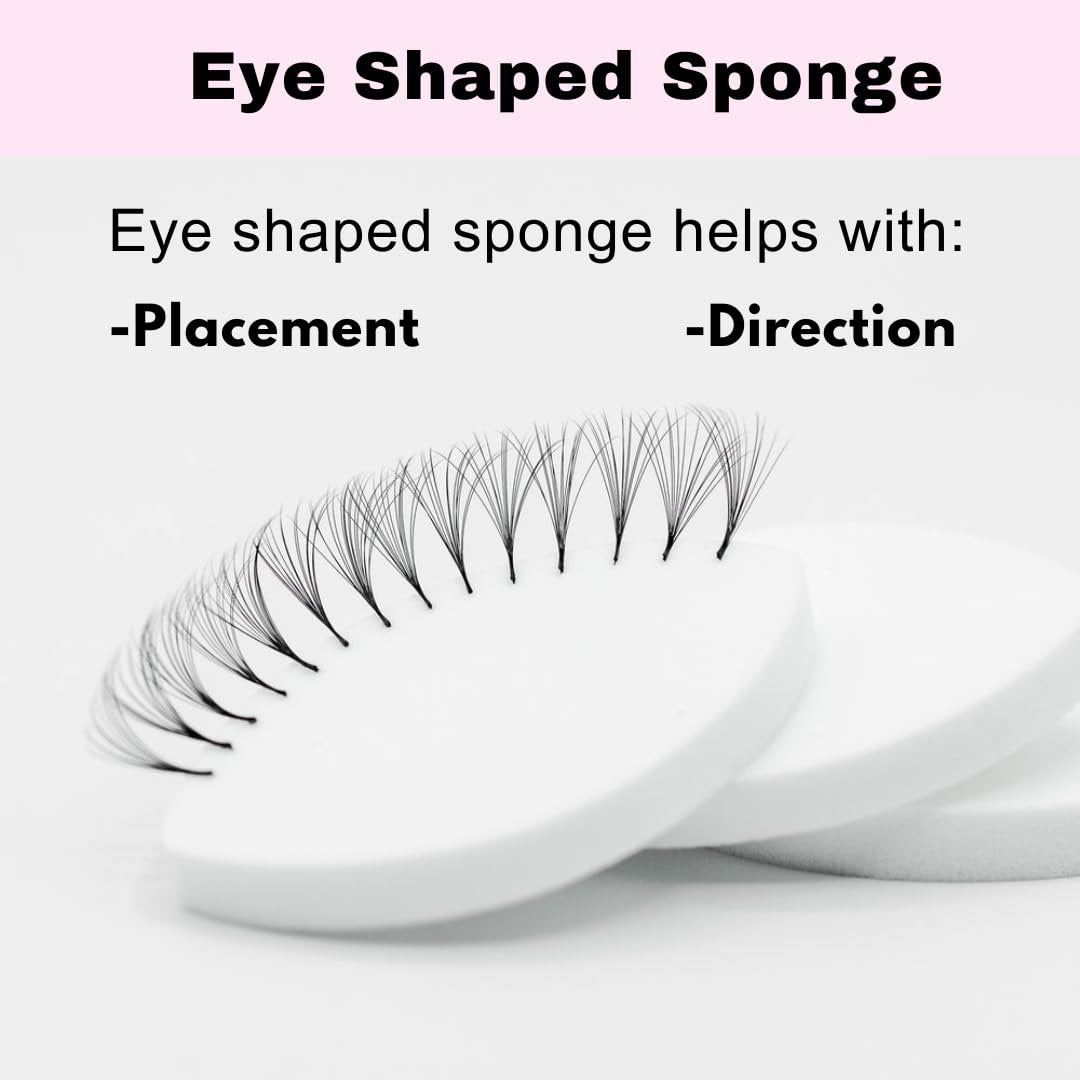 20 PCS Lash Sponges for Practice, Eye Shaped Practice Sponge, Lash Map Sponge, Eyelash Extension Beginners Supplies Kit, Cosmetic Makeup Sponge, Disposable, Eyelash tools (LEES A.M.) - görsel 9