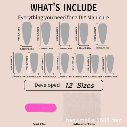 QQPPOLIU Solid Color Press on Nails - Black Stiletto Long Glossy 24PCS Reusable False Nails for Women and Girls Avelisse