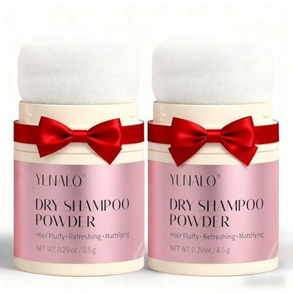 YLNALO Dry Shampoo Powder 2 Pack - Mattifying Root Fuller, Refreshing Non-Aerosol Dry Shampoo, No White Cast, Travel Size 0.58oz Each for Women and Men Avelisse