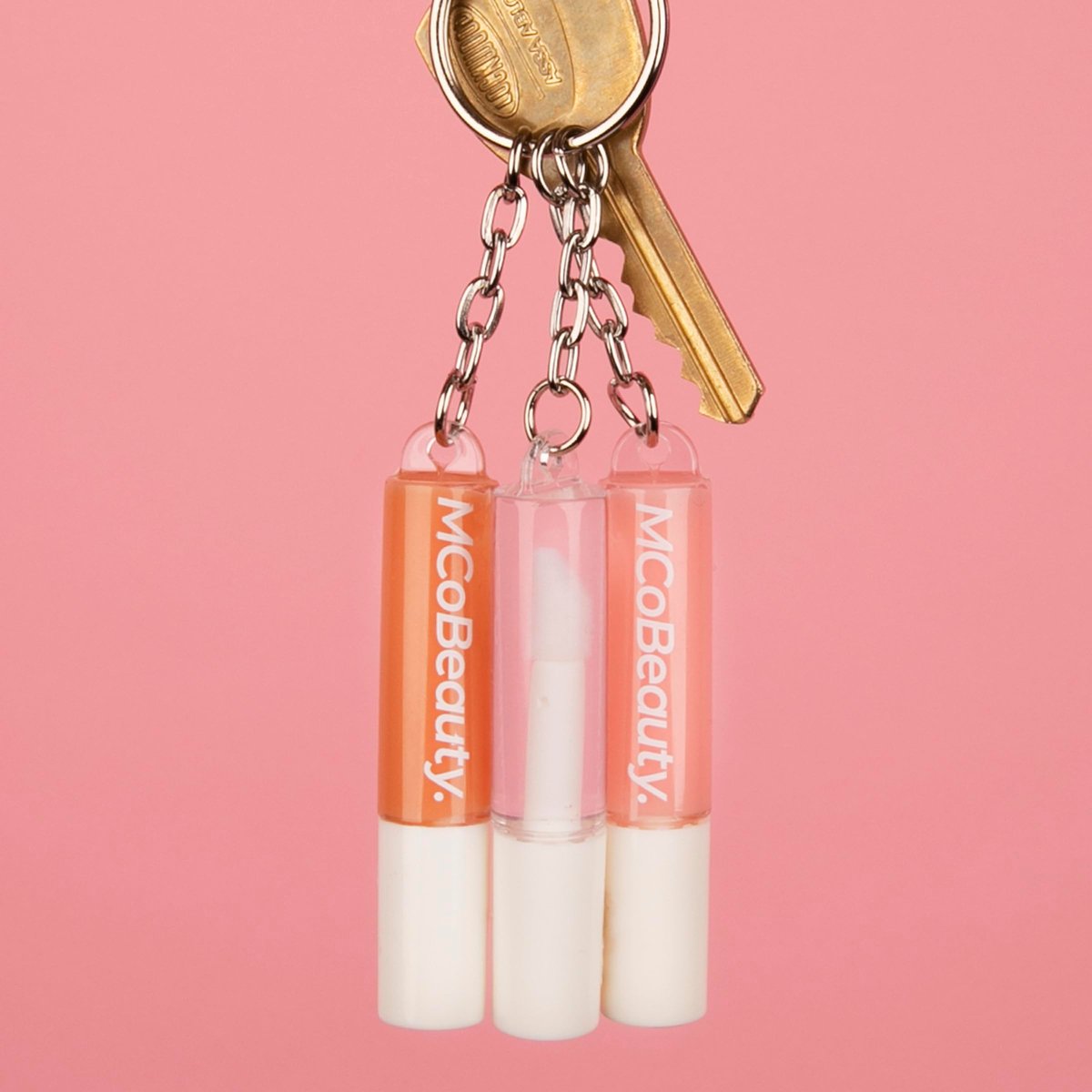 MCoBeauty Lip Gloss Trio - 3 in 1 Keychain Mini Glosses Set - High Shine Hydrating Non Sticky Clear Tinted Lip Color Pack - Doe Foot Applicator - For On the Go Makeup - Vegan & Cruelty Free - görsel 15