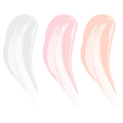 MCoBeauty Lip Gloss Trio - 3 in 1 Keychain Mini Glosses Set - High Shine Hydrating Non Sticky Clear Tinted Lip Color Pack - Doe Foot Applicator - For On the Go Makeup - Vegan & Cruelty Free